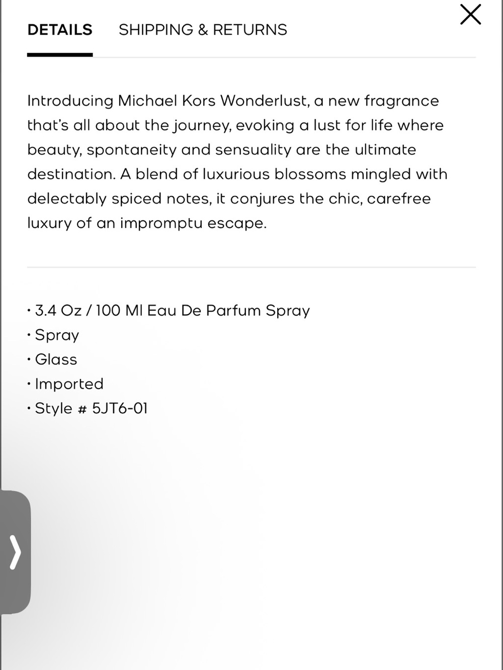 Michael Kors Wonderlust car freshie - Picture 2 of 2